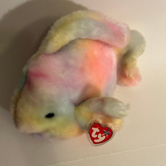 2000 TY Beanie Baby Buddy Coral The Fish Rainbow Tie Die stuffed animal - Picture 2 of 8